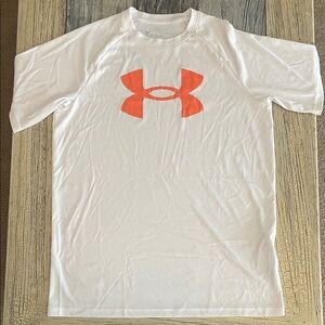 Under Armour White Tee with Orange Logo